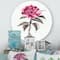 Designart - Vintage Pink Rose Flower - Traditional Metal Circle Wall Art